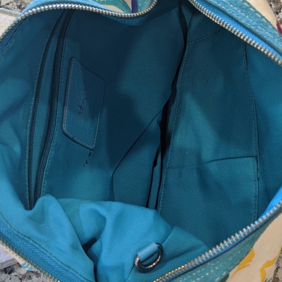 Authentic Coach Multi-Color C Hobo Handbag - Picture 3 of 6